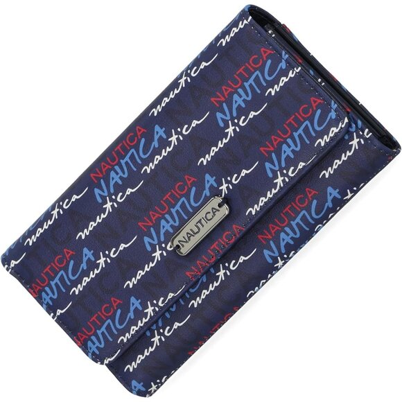 Nautica Women's Slim Money Manager RFID Wallet Americana Credit Card Holder - Picture 1 of 6